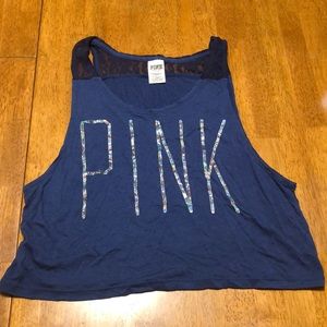 Navy blue tank top from PINK